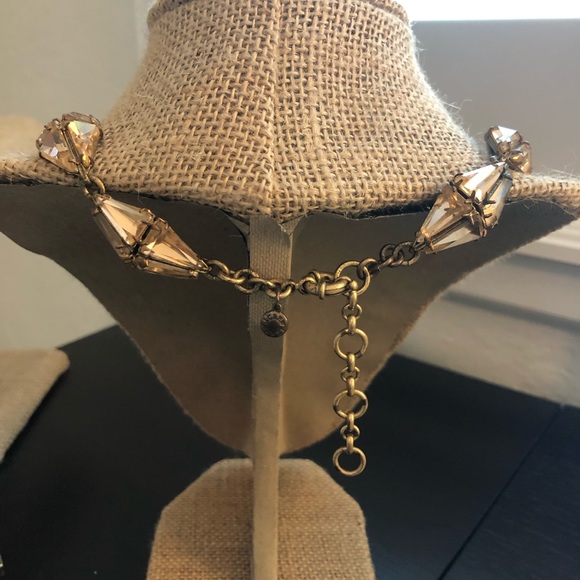 2/$22 J.Crew diamond shape crystal necklace - Picture 2 of 2